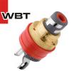 WBT-0210 AgMs: nextgen RCA socket (Red - Metal Nut)