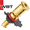 WBT-0763: classic Pole Terminal, Copper alloy, gold-plated (Red)