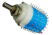 Blue 4 pole 24 way switch, nickel plated