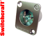 Switchcraft Silver plated male XLR socket - flush mounting