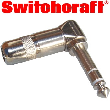 Switchcraft 1/4 inch Stereo Right Angle Jack Plug