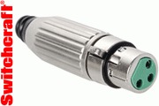 Silver bodied, silver plated XLR female plug