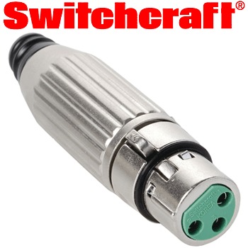 Silver bodied, silver plated XLR female plug