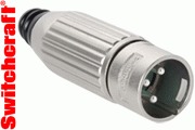 Silver bodied, silver plated XLR male plug