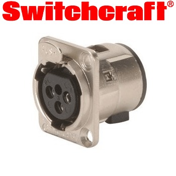 Switchcraft Silver plated female XLR chassis mount socket