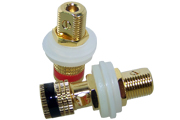 Panel Mounted Speaker Post, Gold Plated
