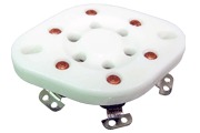 UX6-base: Ceramic UX6, 6 pin, Chassis mount valve base