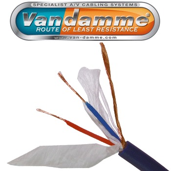 Van Damme twin core screened cable (1m)