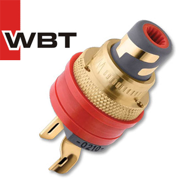 WBT-0210 CuMs: nextgen RCA socket (Red - Metal Nut)