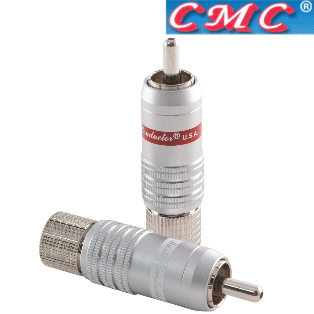 CMC-8236-CUR-RH: CMC Rhodium-plated RCA plugs