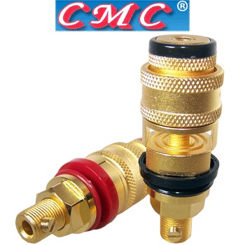 CMC-878-M-G: CMC Gold-plated, medium binding posts
